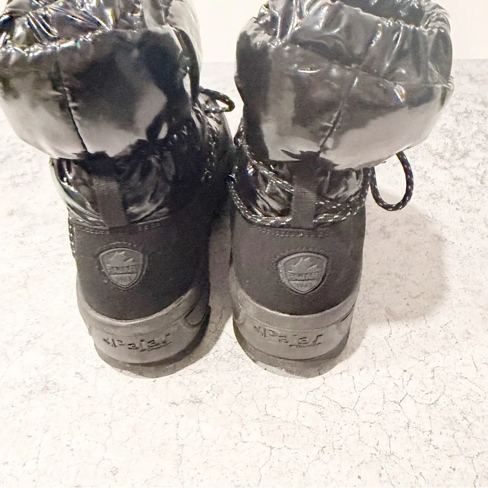 PAJAR Women's Taya Nylon Lace-Up Boot Snow Black Size 9 - 9.5